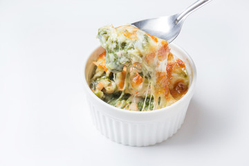 Baked spinach with chesse - 140590055