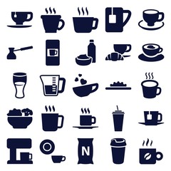Set of 25 coffee filled icons