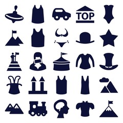 Set of 25 top filled icons
