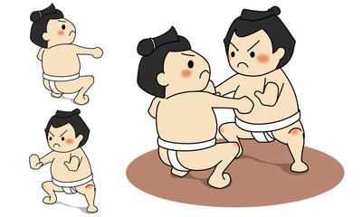 わんぱく！相撲のイラスト