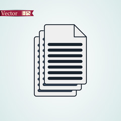 Documents icon stock vector illustration flat design