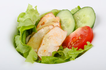 Salad with chicken breast