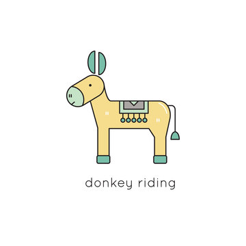 Donkey line icon