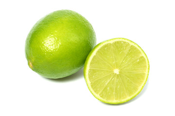 green lime isolated on white