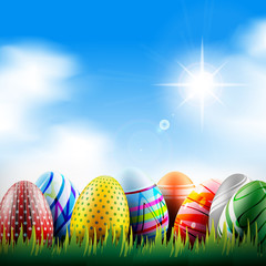 Easter eggs background