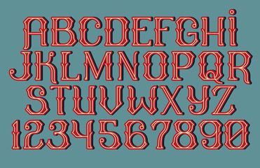 Decorative vintage font Time Machine