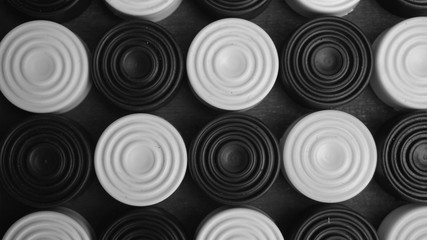 black and white checkers background