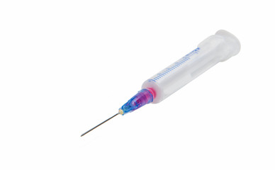 Syringe isolated