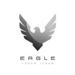 eagle emblem isolated on white background 