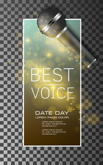 best voice microphone poster vector illustration 
