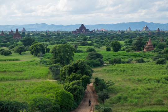 Pagodas field in Bagan ancient city, Mandalay, Myanmar