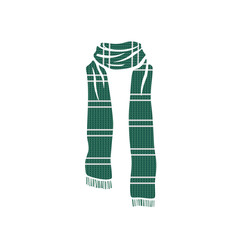 Stripped scarf icon, winter cold season logo