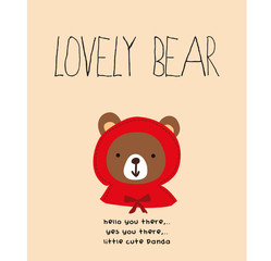 Fototapeta na wymiar Lovely Bear Cute cartoon