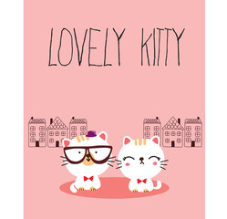 Lovely Kitty Cute cartoon