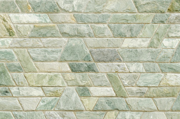 pattern of green slate stone wall surface
