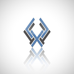 Abstract geometric symbol. Template emblem badge. Logo.