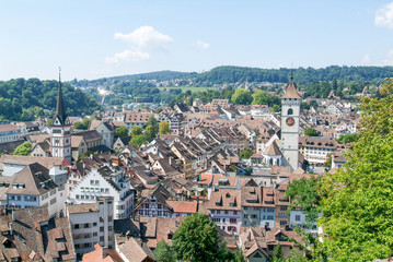 Fototapeta na wymiar The beautiful medieval town of Schaffhausen