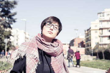 Young woman urban outdorr portrait