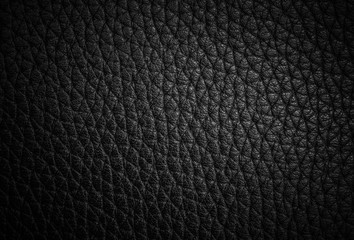 background and texture of real black leather sheet