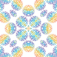 Abstract color pattern on white