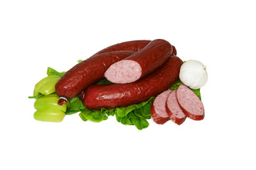 Meat products including ham and sausages