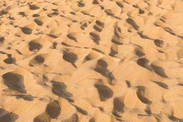 texture of sand pattern on a beach in the summer at Phuket, Thailand