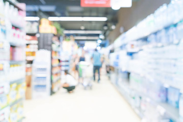 abstract blur in supermarket