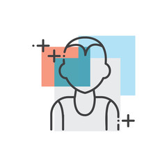 Man, human avatars icon 3 Color