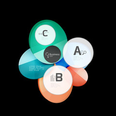 Geometrical abstract infographics banner template