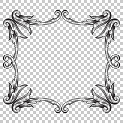 Isolate ornament in baroque style