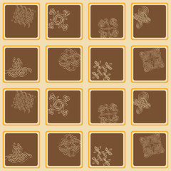 Fototapeta premium seamless pattern with Celtic art and ethnic ornaments for your design