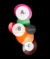 Abstract circles on black