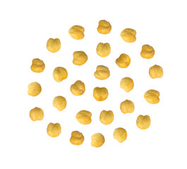 Roasted Crispy Chickpeas or Chana Snack with Salt Isolated