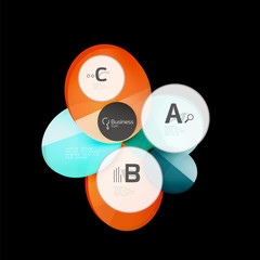 Abstract circles on black