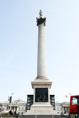 Fototapeta na wymiar Nelson's Column in Trafalgar Square London