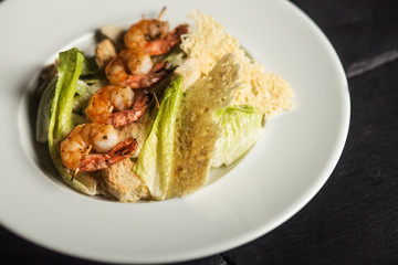 Grilled shrimps. Dish. Seafood   