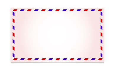 Obraz premium Illustration front of air mail envelope isolated on white background. Vector.
