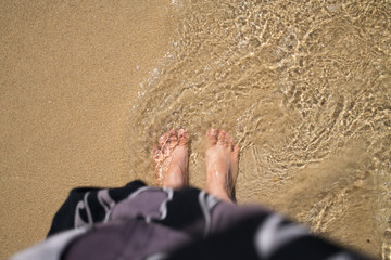 Wet foot on sea & sand, Ko samet, Thailand