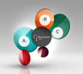 Glass circle infographics