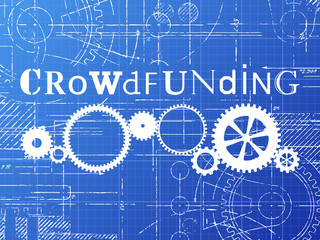 Crowdfunding Blueprint Tech Drawing