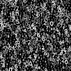Abstract Seamless Background with Numbers.