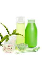Cosmetic set and herbal salt isolated