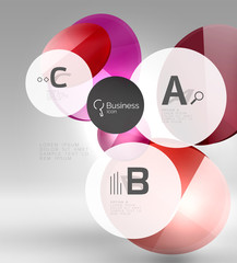 Circle modern business infographics design template