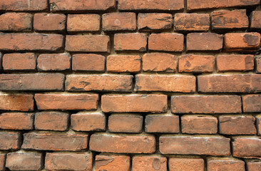 Background of old wall with red bricks