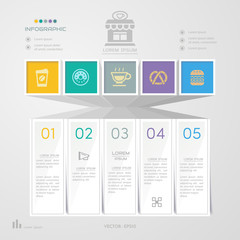 Infographics design template with icons, process diagram, vector eps10 illustration