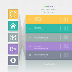 Infographics design template with icons, process diagram, vector eps10 illustration