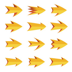 Fototapeta na wymiar Vector set of arrows