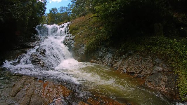 Vietnam, Datanla Waterfall. Shot with vertical panning