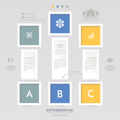 Fototapeta na wymiar Infographics design template with icons, process diagram, vector eps10 illustration
