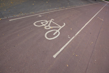 Obraz premium Sign of bicycle parking on street